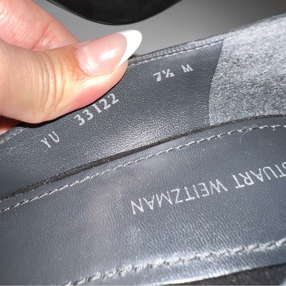 Stuart Weitzman Stepahead Black Suede Pumps Size 7.5 - Picture 6 of 11